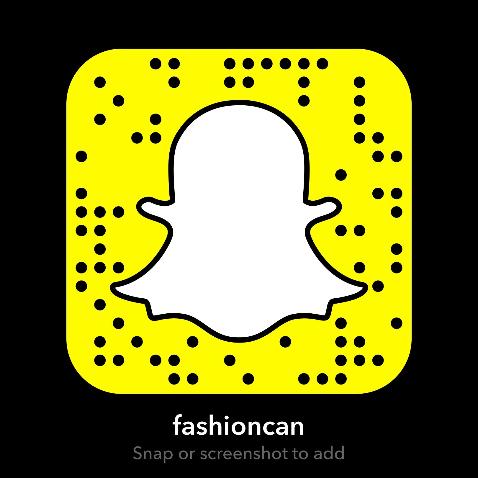 Fashion Magazine Snapchat QR Code